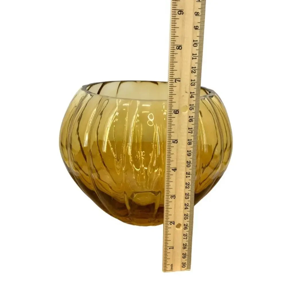 Cyder Amber Color Glass Vase $48 MSRP